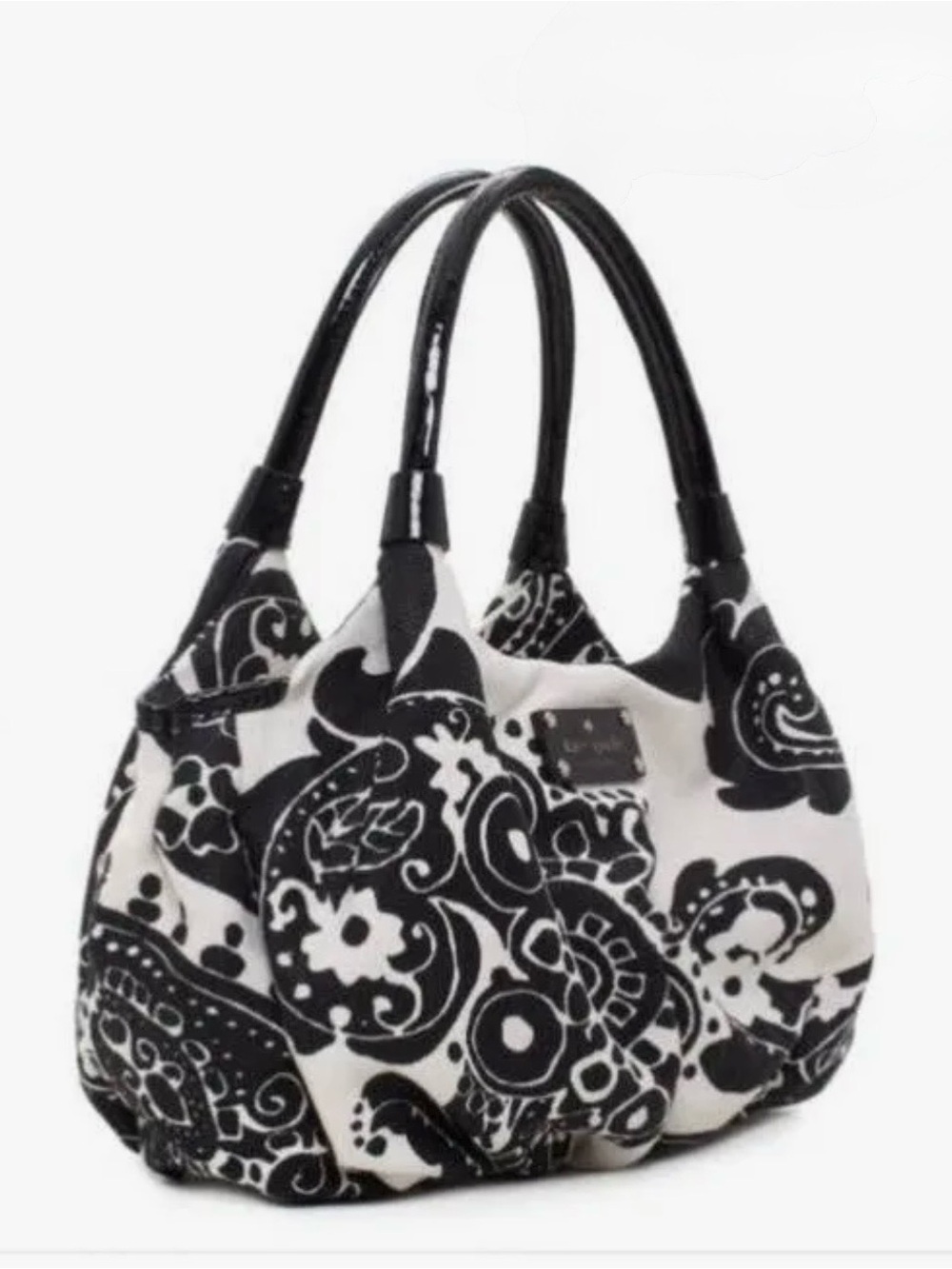 Kate Spade Paisley Karen Bag Canvas Leather Trim Used Once ECU